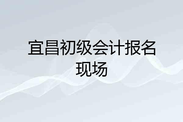 宜昌初级会计报名现场