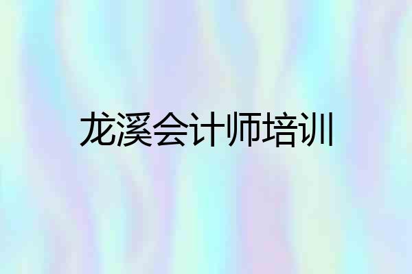 龙溪会计师培训