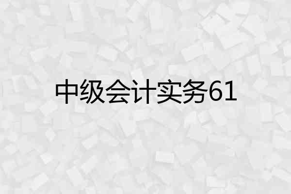 中级会计实务61