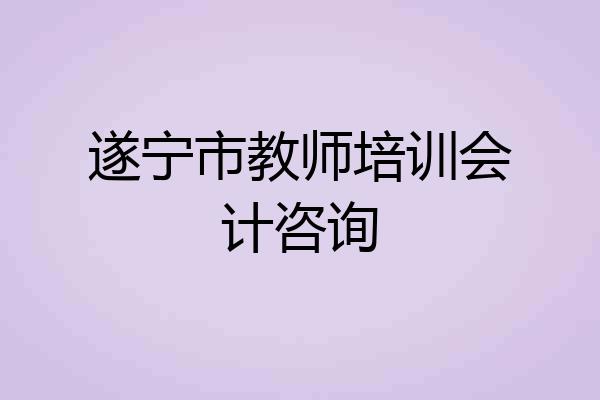 遂宁市教师培训会计咨询