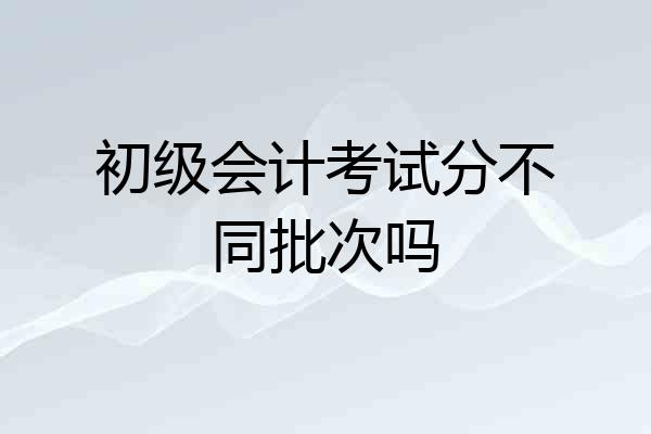 初级会计考试分不同批次吗