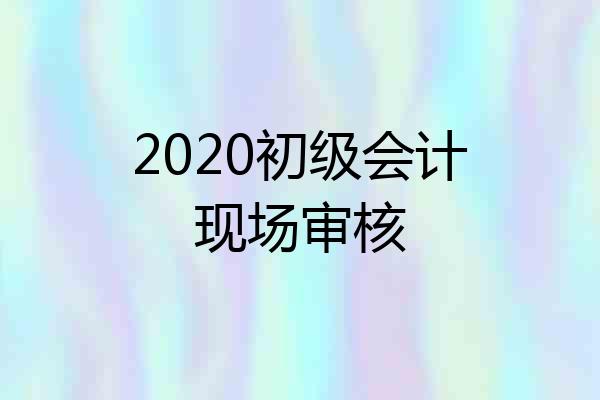 2020初级会计现场审核