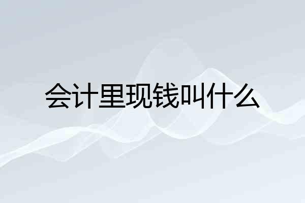 会计里现钱叫什么