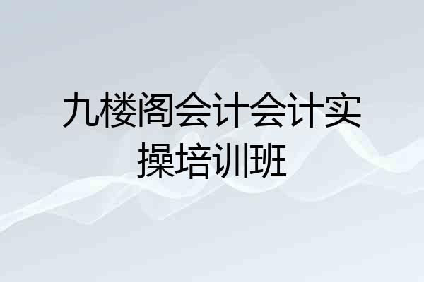 九楼阁会计会计实操培训班