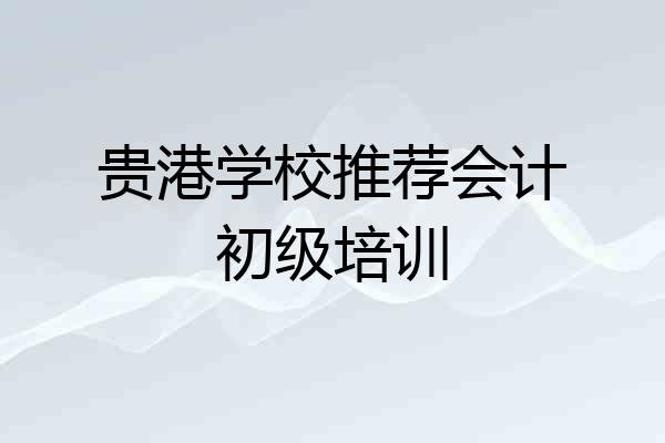 贵港学校推荐会计初级培训