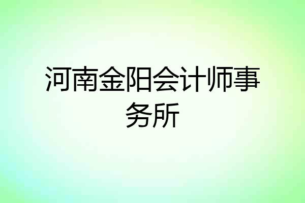 河南金阳会计师事务所