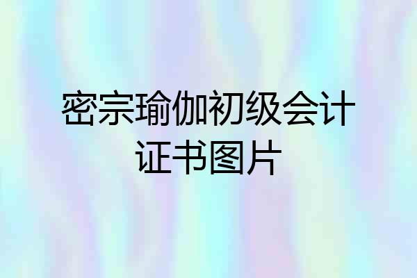 密宗瑜伽初级会计证书图片