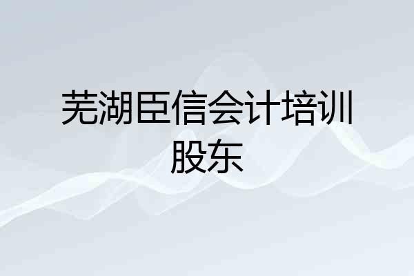 芜湖臣信会计培训股东