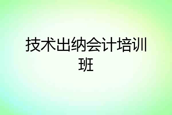 技术出纳会计培训班