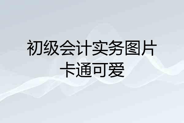 初级会计实务图片卡通可爱