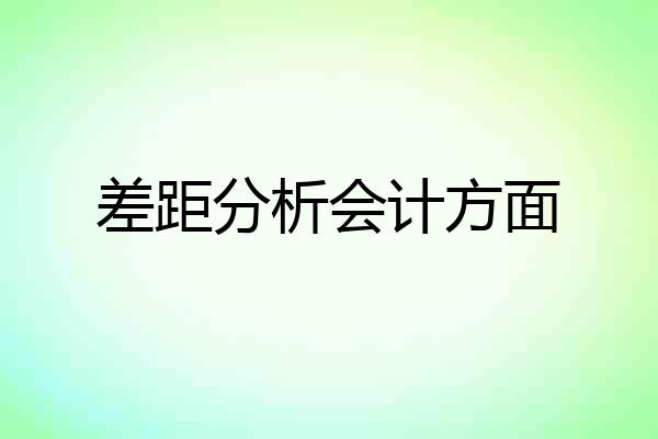 差距分析会计方面