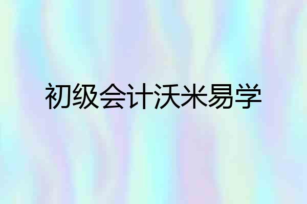 初级会计沃米易学