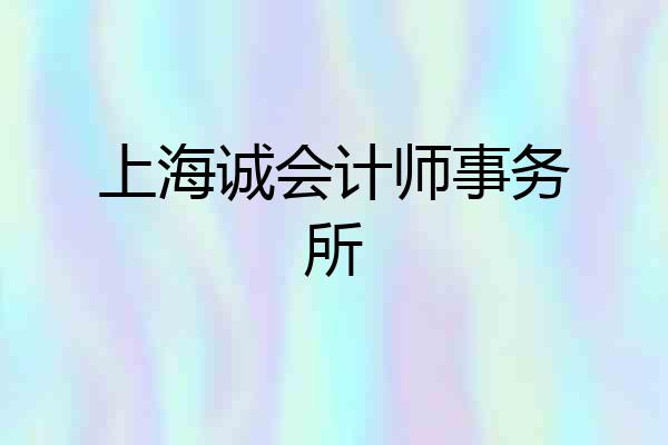 上海诚会计师事务所