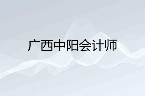 广西中阳会计师