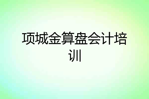 项城金算盘会计培训