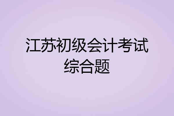 江苏初级会计考试综合题