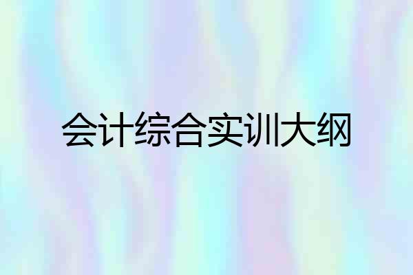 会计综合实训大纲