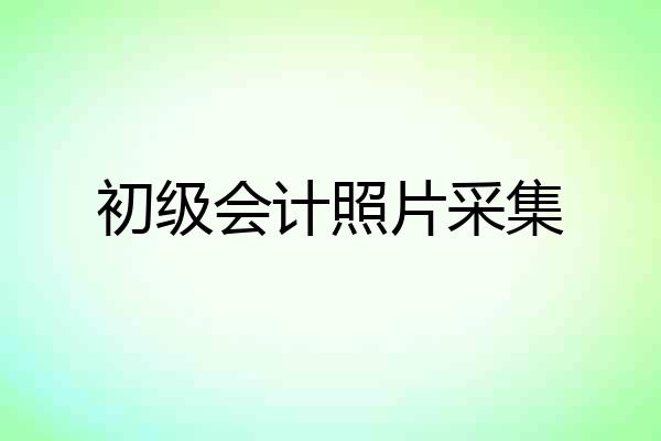 初级会计照片采集