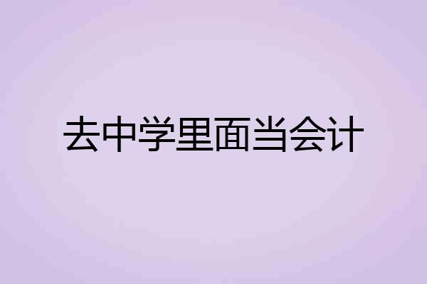去中学里面当会计