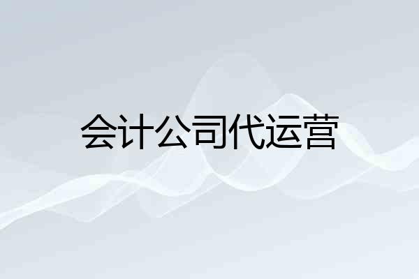 会计公司代运营