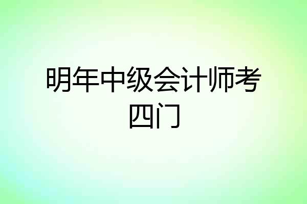 明年中级会计师考四门
