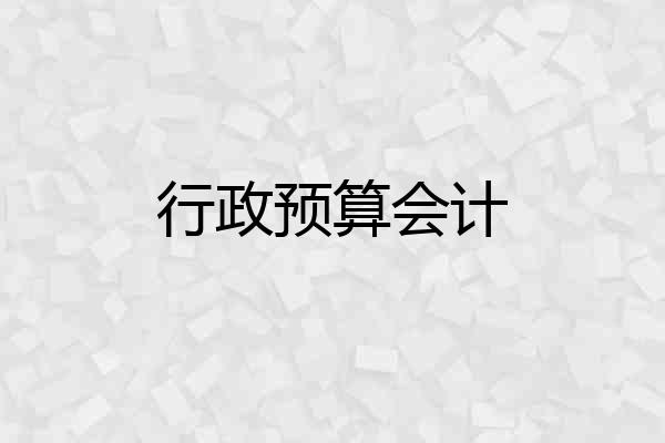行政预算会计