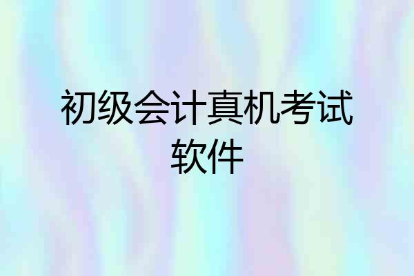 初级会计真机考试软件