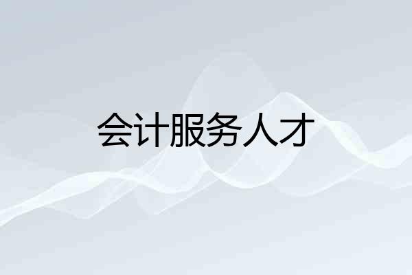 会计服务人才