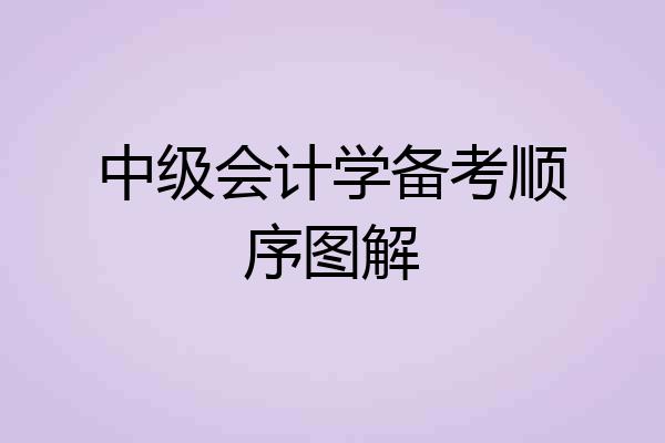 中级会计学备考顺序图解