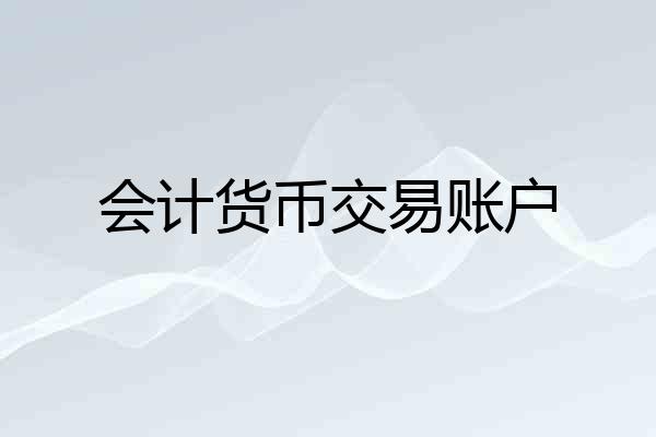 会计货币交易账户