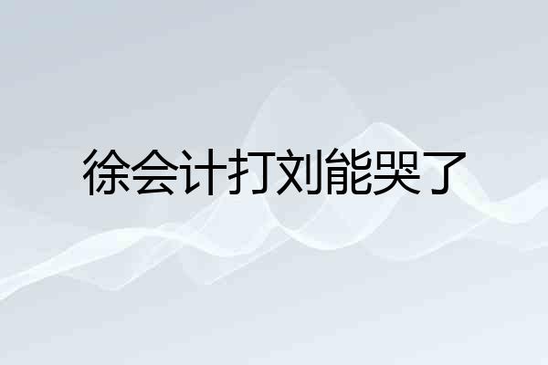 徐会计打刘能哭了
