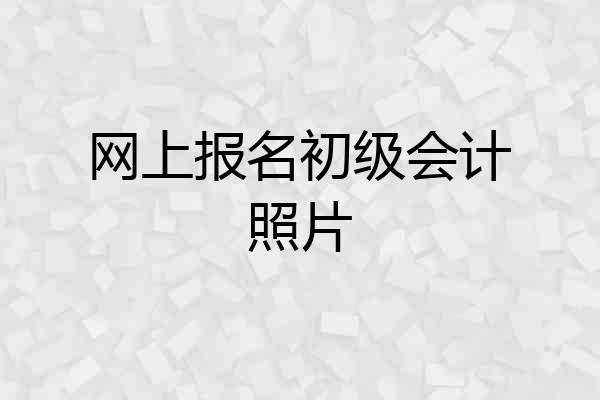 网上报名初级会计照片