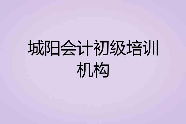 城阳会计初级培训机构