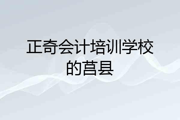 正奇会计培训学校的莒县