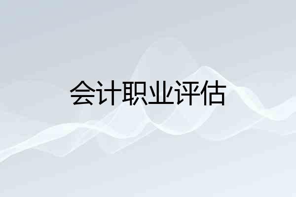 会计职业评估