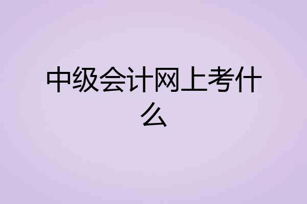 中级会计网上考什么