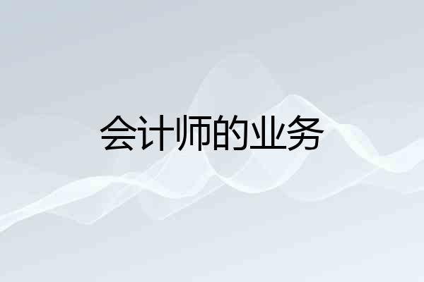 会计师的业务