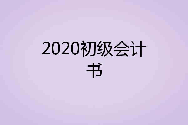 2020初级会计书