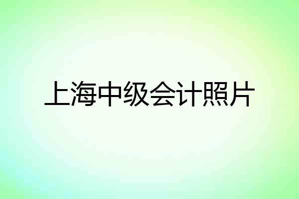 上海中级会计照片