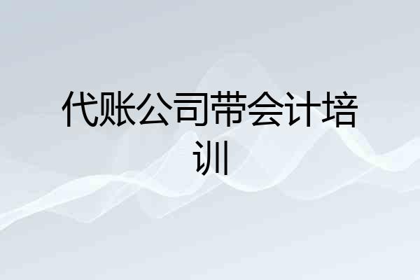 代账公司带会计培训