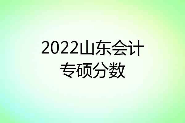 2022山东会计专硕分数