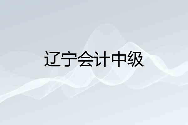 辽宁会计中级