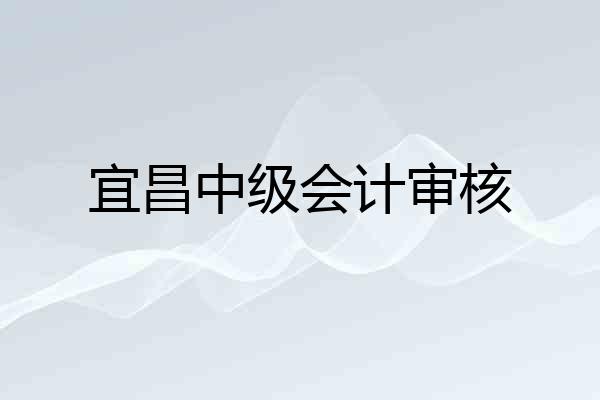 宜昌中级会计审核