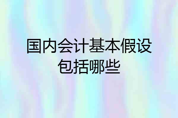 国内会计基本假设包括哪些