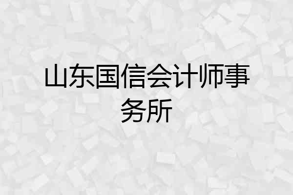 山东国信会计师事务所