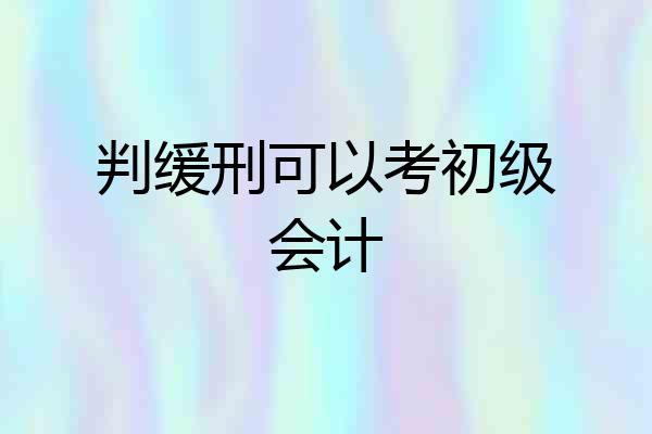 判缓刑可以考初级会计