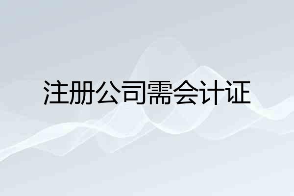 注册公司需会计证