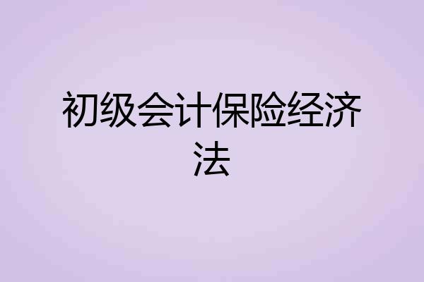 初级会计保险经济法