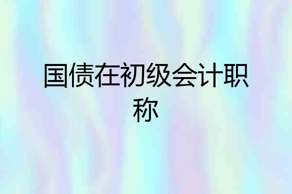 国债在初级会计职称