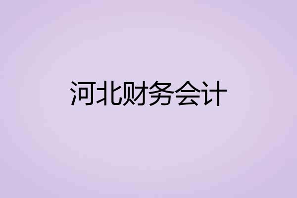 河北财务会计